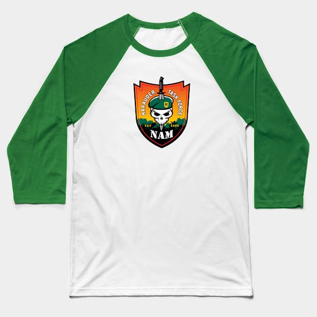 Marauder Task Force Vietnam Logo Baseball T-Shirt by Marauder "Gun-Runners" 